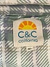 C&C California Plaid Blue 3/4 Sleeve Blouse Size XL - photo 7
