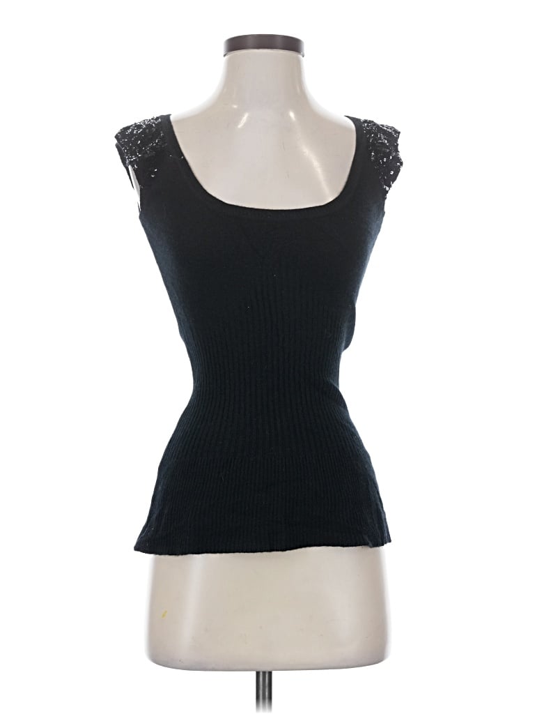 Pre-owned Bcbgmaxazria Sweater Vest In Black
