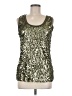 Calvin Klein 100% Polyester Gold Sleeveless Top Size M - photo 1