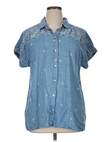 J.Jill Short Sleeve Button-Down Shirt (view 1)