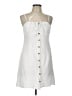 Commense Solid White Casual Dress Size L - photo 1