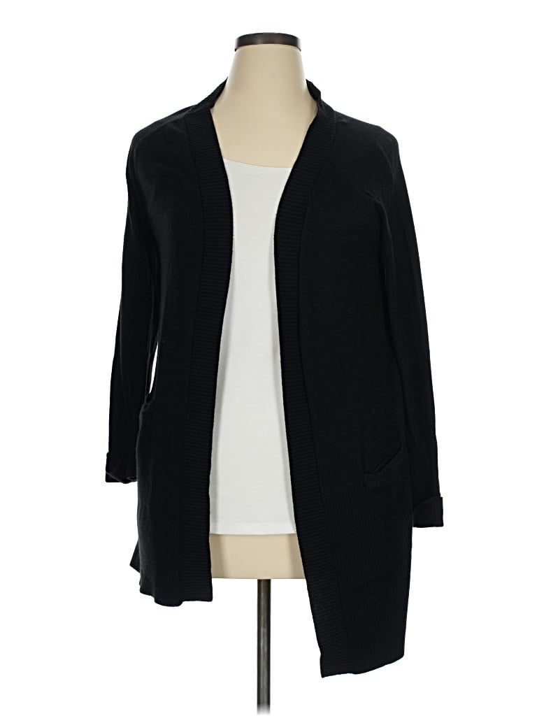 Pre-owned Joan Vass Cardigan Sweater In Black