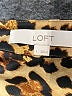 Ann Taylor LOFT 100% Polyester Animal Print Brown Short Sleeve Blouse Size L - photo 7
