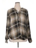 Cato 100% Rayon Plaid Brown Long Sleeve Blouse Size XL - photo 1