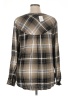 Cato 100% Rayon Plaid Brown Long Sleeve Blouse Size XL - photo 2