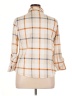 No Comment Plaid Tan 3/4 Sleeve Button-Down Shirt Size 1X - photo 2