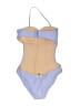 J.Crew Solid Blue One Piece Swimsuit Size 14 - photo 2