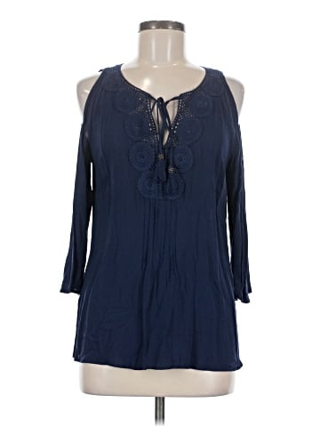 Pale Sky 3/4 Sleeve Blouse (view 1)