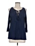 Pale Sky 100% Rayon Blue 3/4 Sleeve Blouse Size M - photo 1