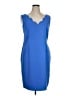 Connected Apparel Solid Blue Cocktail Dress Size 16 - photo 1