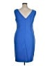 Connected Apparel Solid Blue Cocktail Dress Size 16 - photo 2
