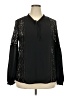 Cato 100% Polyester Black Long Sleeve Blouse Size 18/20W - photo 1