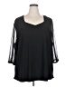 89th & Madison Black 3/4 Sleeve Top Size 3X - photo 1