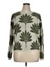 Ann Taylor LOFT 100% Polyester Print Green Pullover Sweater Size XL - photo 1
