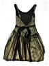 BCBGMAXAZRIA 100% Polyester Metallic Gold Black Dress Size 4 - photo 2