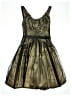 BCBGMAXAZRIA 100% Polyester Metallic Gold Black Dress Size 4 - photo 1