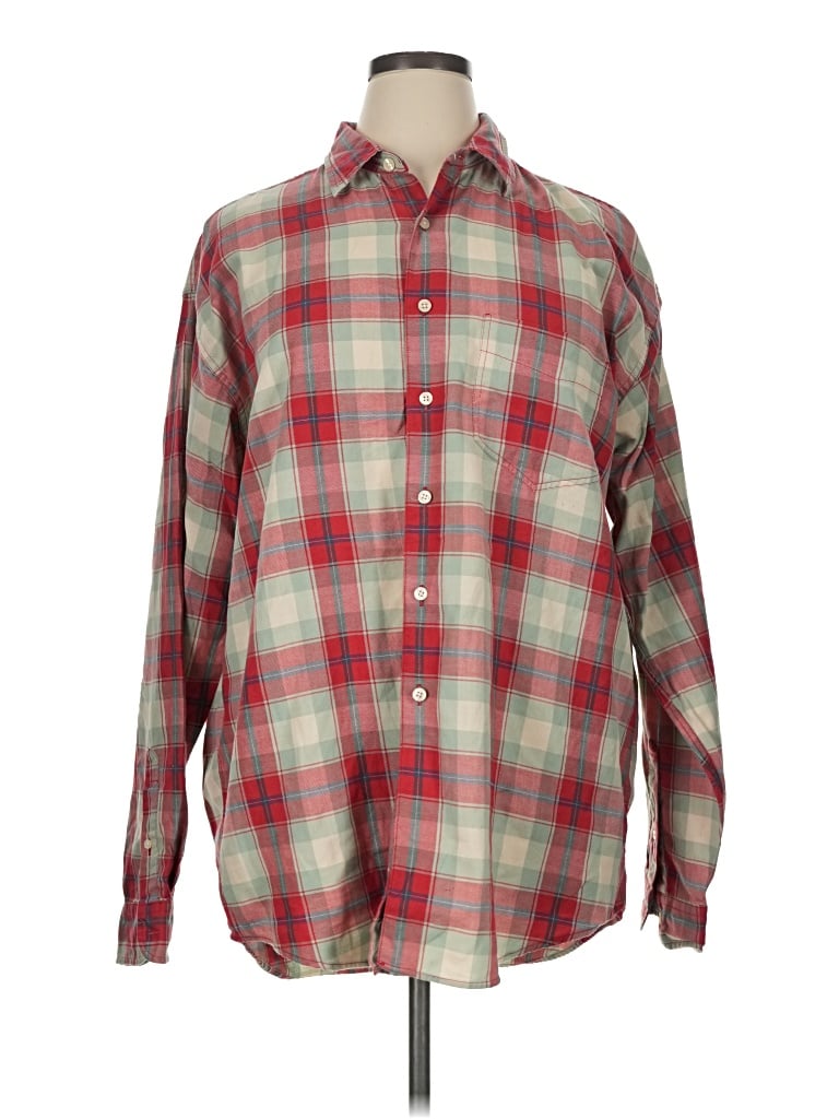 Pre-owned Jcrew Long Sleeve Button Down Shirt In Red
