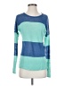 Line & Dot Color Block Blue Pullover Sweater Size XS - photo 1