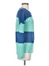 Line & Dot Color Block Blue Pullover Sweater Size XS - photo 4