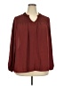 Torrid 100% Polyester Burgundy 3/4 Sleeve Blouse Size 2X Plus (2) - photo 1