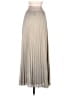 HD in Paris 100% Polyester Metallic Silver Tan Casual Skirt Size M - photo 2