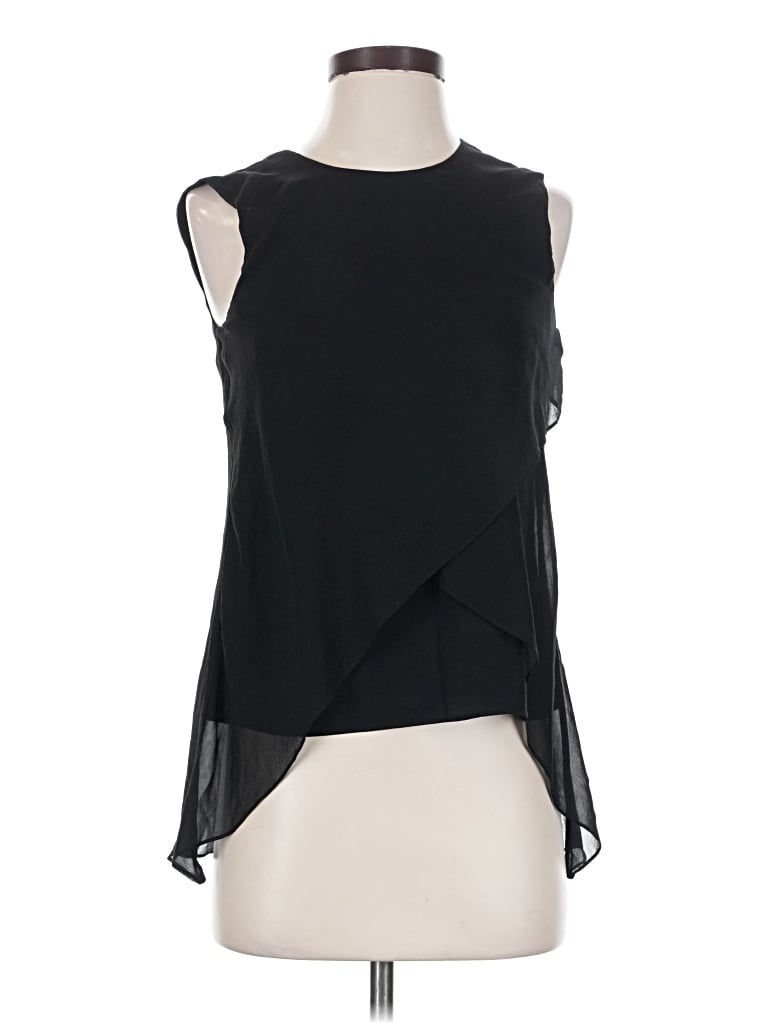 Pre-owned Bcbgmaxazria Sleeveless Blouse In Black