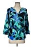 Dana Buchman Blue 3/4 Sleeve Blouse Size L - photo 1