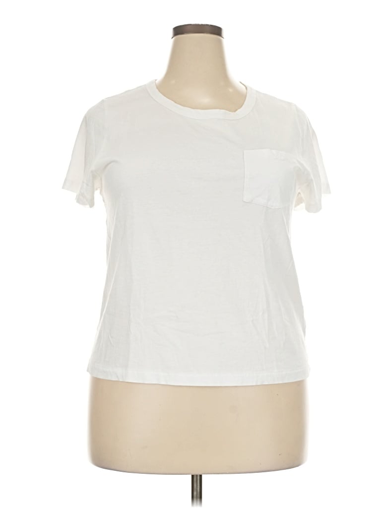 Pre-owned Jcrew Short Sleeve T-shirt In Ivory