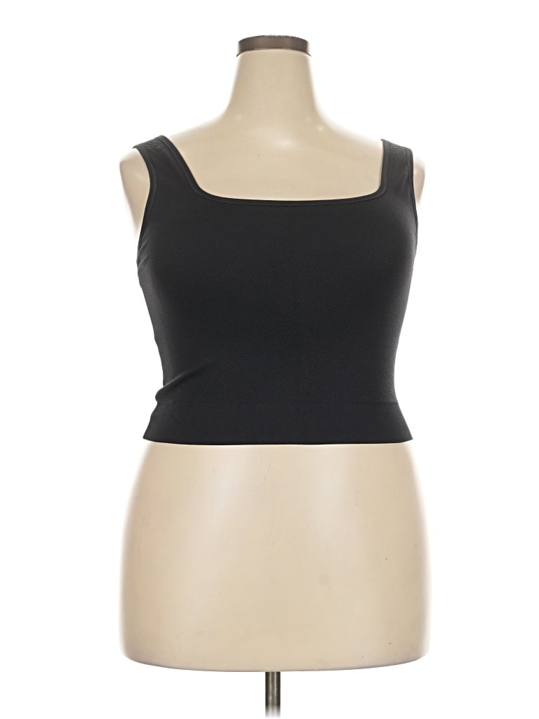 Pre-owned All In Motion Tank Top Black Strapless Neckline Tops
