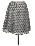 Sunday in Brooklyn 100% Polyester Chevron-herringbone Silver Formal Skirt Size XL - photo 2