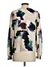 CAbi 100% Polyester Purple Ivory Long Sleeve Blouse Size XS - photo 2