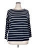 Lauren by Ralph Lauren Stripes Blue Pullover Sweater Size 2X - photo 1