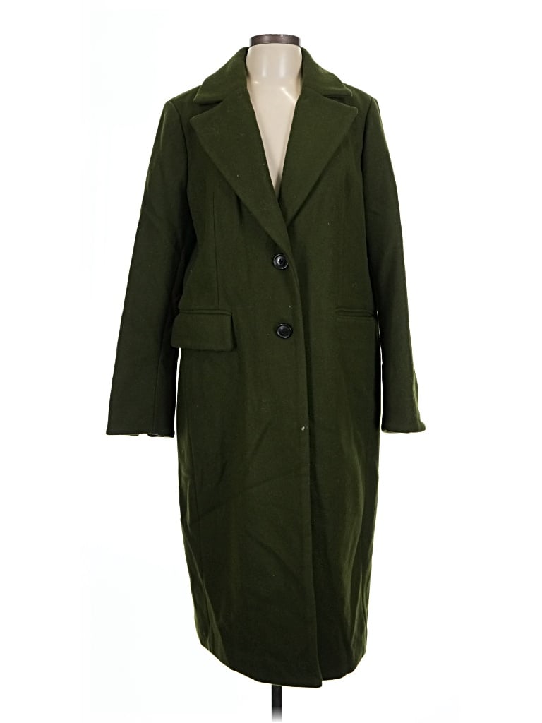 Pre-owned Michael Michael Kors Wool Coat In Green