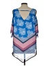 DR2 100% Polyester Blue Sleeveless Blouse Size L - photo 2