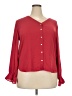 Ann Taylor LOFT 100% Polyester Red Long Sleeve Blouse Size XXL Petite - photo 1
