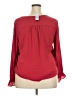 Ann Taylor LOFT 100% Polyester Red Long Sleeve Blouse Size XXL Petite - photo 2