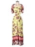 Free People 100% Viscose Paisley Yellow Jumpsuit Size M - photo 1