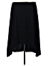 RAG Solid Black Casual Skirt Size L - photo 1