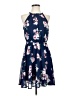 Blue Rain 100% Polyester Floral Blue Cocktail Dress Size S - photo 1