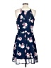 Blue Rain 100% Polyester Floral Blue Cocktail Dress Size S - photo 2