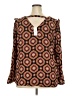 Ann Taylor LOFT 100% Polyester Orange Long Sleeve Blouse Size XXL - photo 2