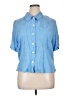 White Stag 100% Rayon Blue Short Sleeve Blouse Size XL - photo 1
