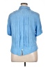 White Stag 100% Rayon Blue Short Sleeve Blouse Size XL - photo 2