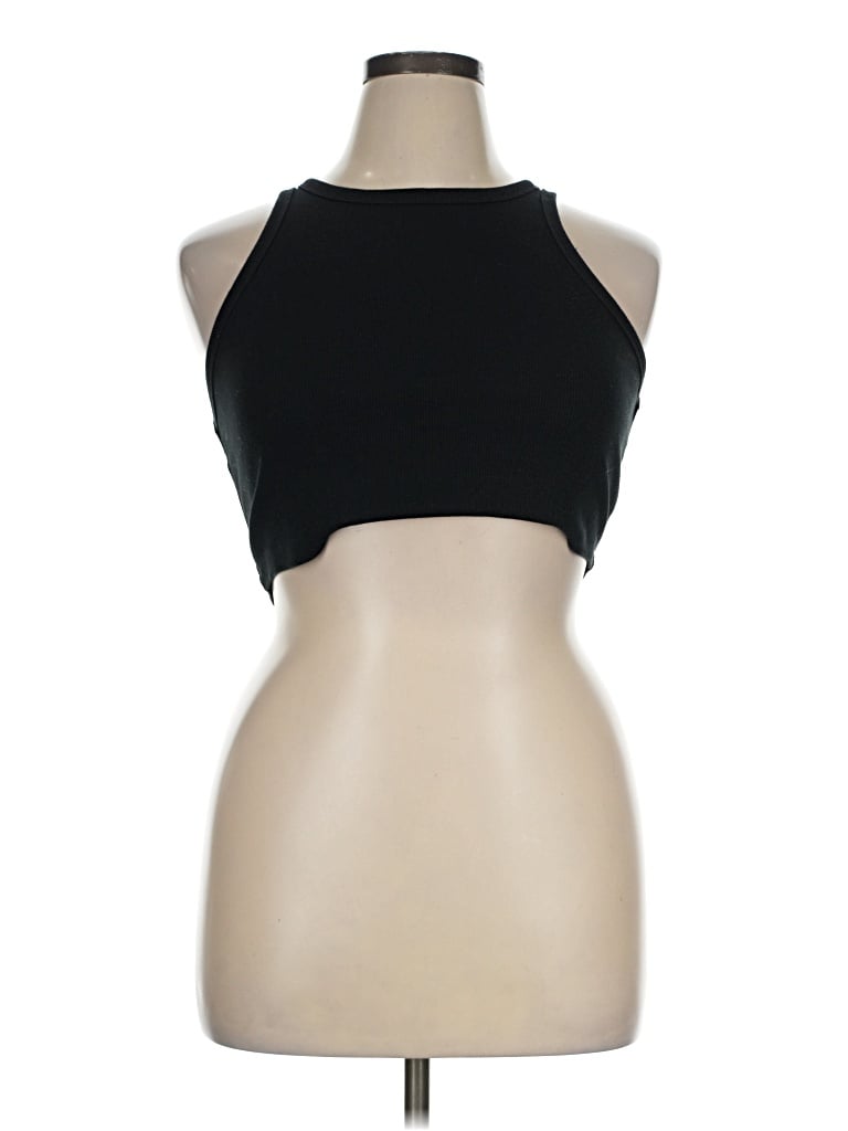 Pre-owned Wild Fable Tank Top Black Halter Neckline Tops