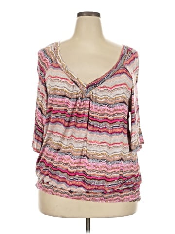 American Rag Cie 3/4 Sleeve T-Shirt (view 1)