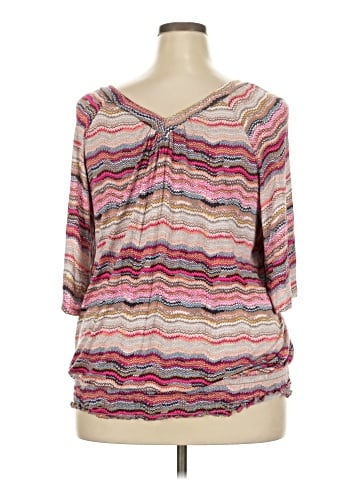 American Rag Cie 3/4 Sleeve T-Shirt (view 2)