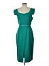 Black Halo Solid Green Teal Cocktail Dress Size 12 - photo 2