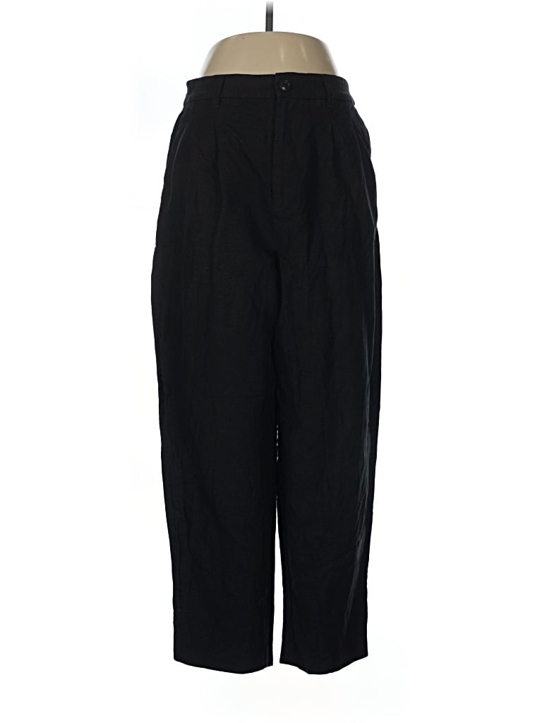 Pre-owned Madewell Linen Pants In Black