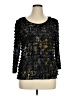 Notations Black 3/4 Sleeve Top Size XL - photo 1