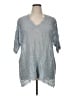 Johnny Was Gray Short Sleeve Blouse Size XL - photo 1